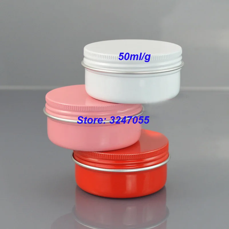 50ml/ж круглый Алюминий розовое платье ручной работы с кремовой фляге 50cc красная