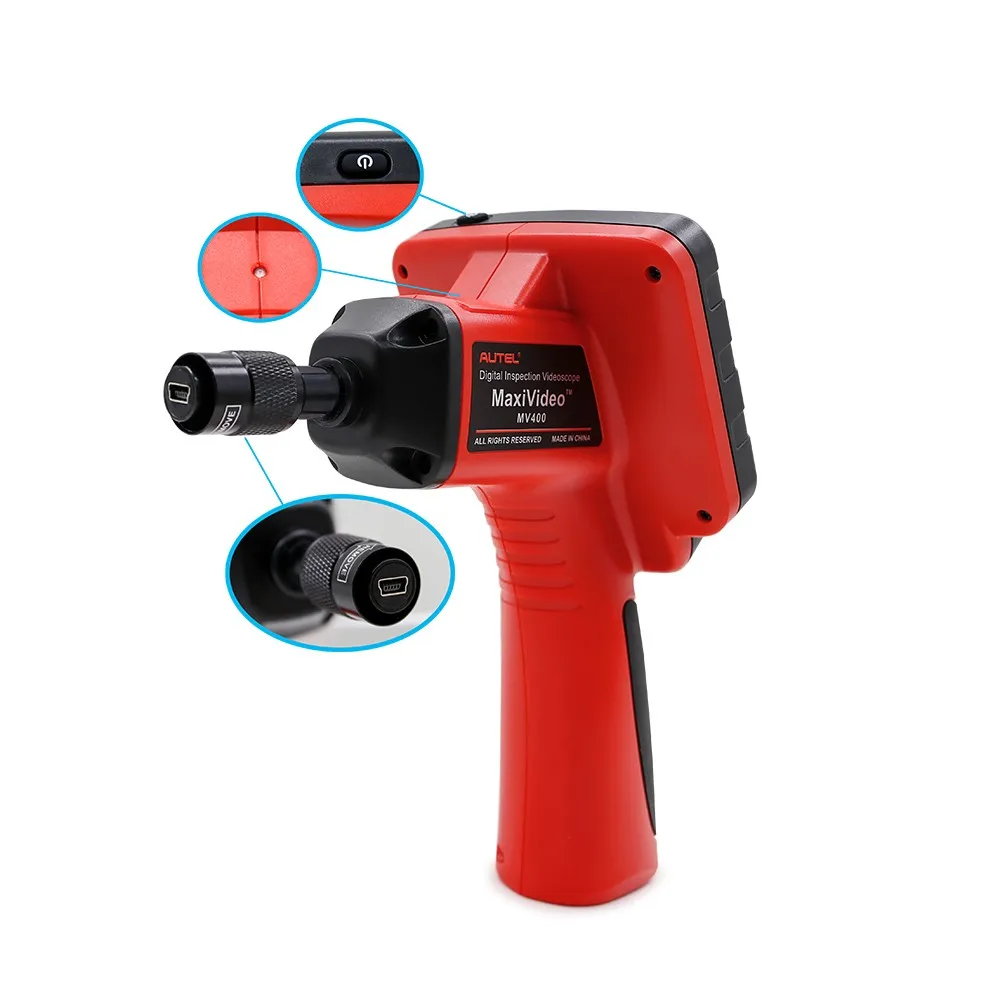 AUTEL MV400 Maxivideo MV400 8,5 мм цифровой видеоскоп изображение головы Инспекционная камера диагностический инструмент OBD2 obd Код считыватель eobd сканирования