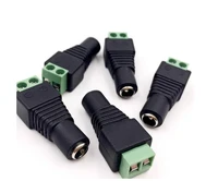 3x female dc power jack connector plug adapter 5 5x2 1mm for 5050 3528 single color led strip light for cctv camera