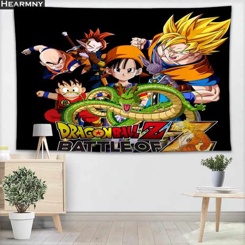 Фон тканевый балдахин гобелен настенный на заказ Dragon Ball Z спальня гостиная одеяло Йога пляжное полотенце скатерть - Цвет: 9