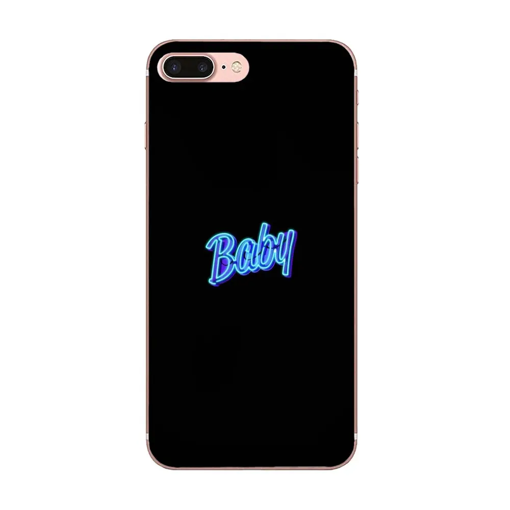 Мягкий ТПУ Модный чехол крутой черный фон слово шрифт для Apple iPhone X XS Max XR 4 4S 5 5C 5S SE 6