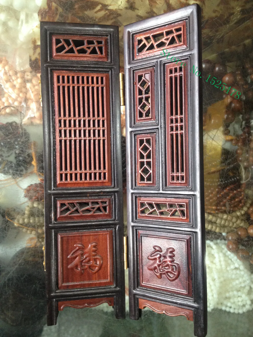 Изысканный ручной резной китайский самшит и скульптура fu foo складной экран 15 5