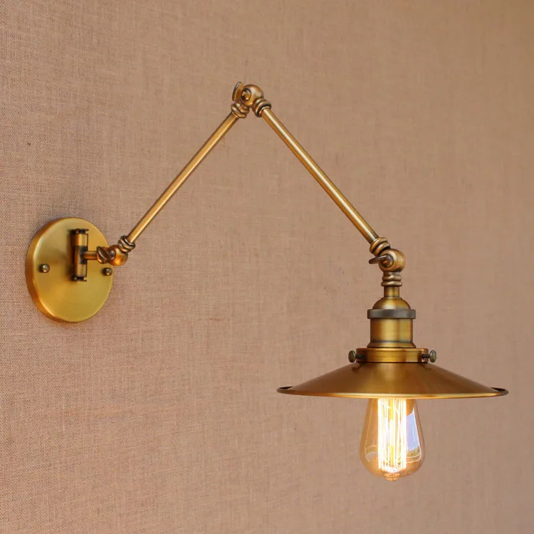 

Loft Industrial adjustable long swing arm Wall lamp Fixture Vintage E27 Edison LED bulb wandlamp lamparas de pared lights lampen
