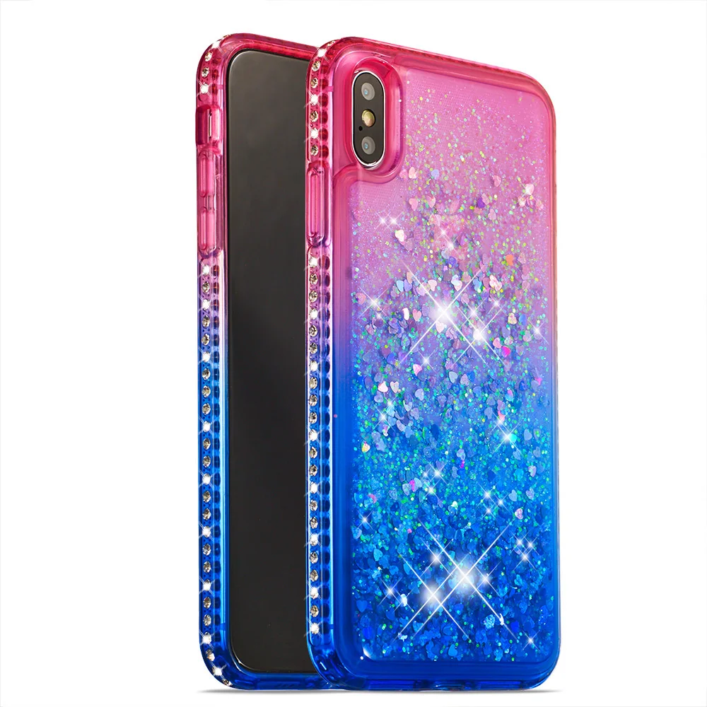Чехол с зыбучим песком для Apple iPhone 5 5S SE 6 6S 7 8 Plus прозрачный цветной чехол телефона X