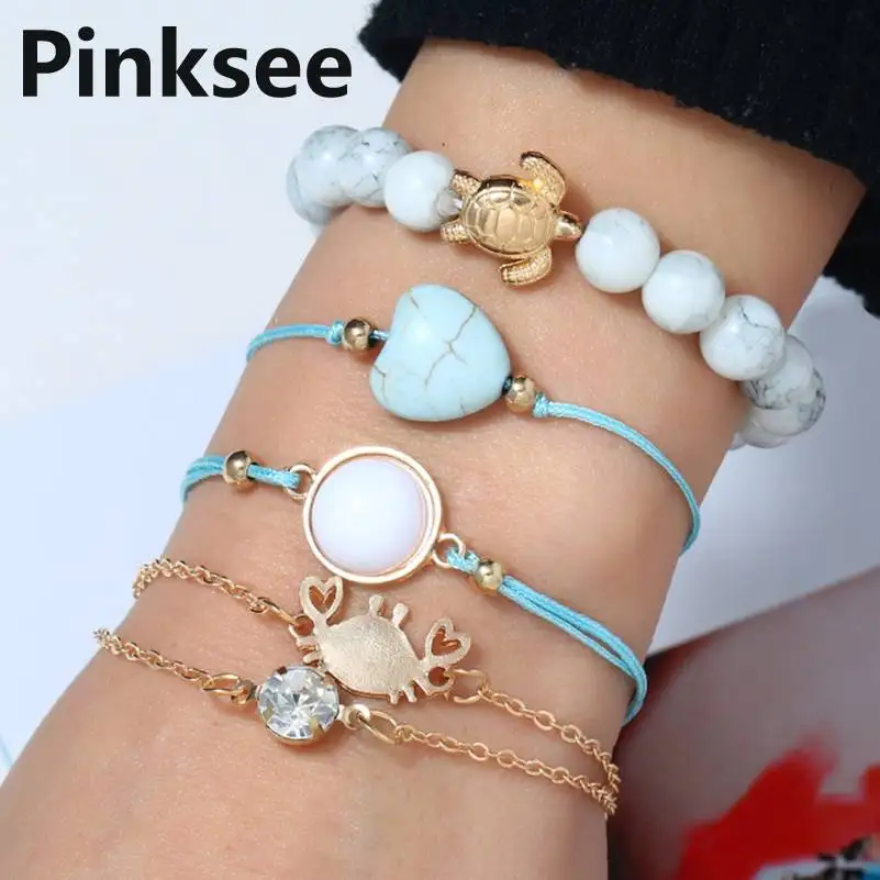 Женский браслет с подвеской 5 шт./компл.|Браслеты шармами| |