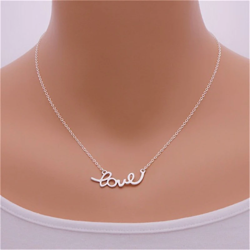 Ожерелье с милыми надписями на тему любви женское ожерелье в подарок подруге