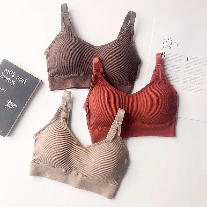 Бюстгальтер без бретелек Bralette бюстгальтер пуш-ап для женщин однотонный фитнеса