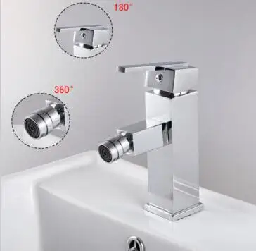 Copper single hole short basin faucet chrome Brass wash hot and cold Bathroom sink mixer water tap | Обустройство дома