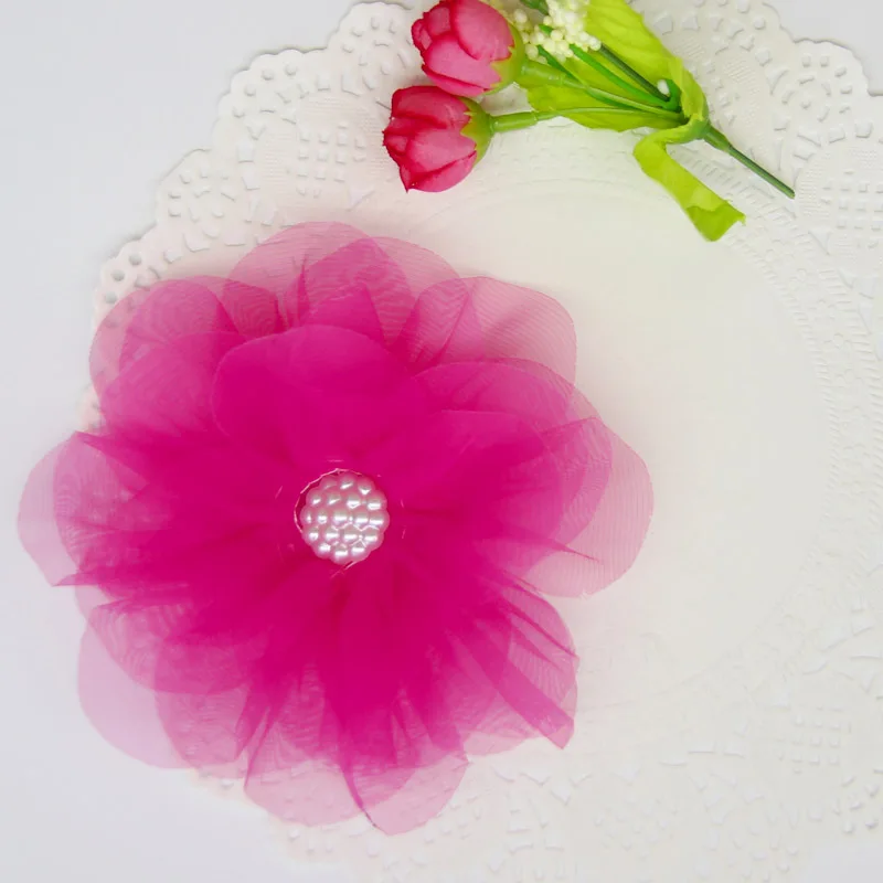1 шт. новые шифоновые большие цветочные шпильки для девочек аксессуары волос