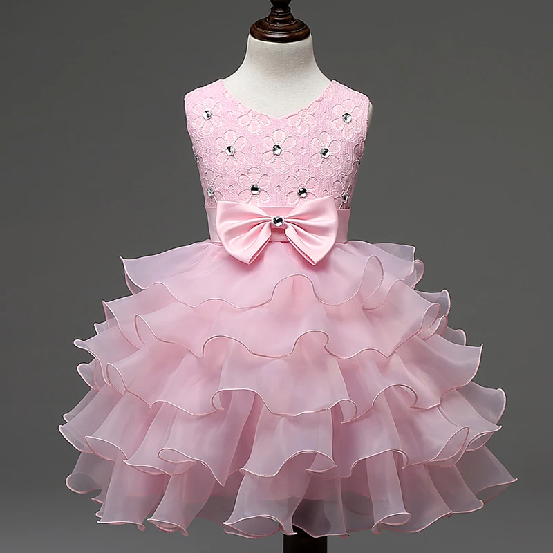 2018 детское летнее кружевное платье на крестины для маленьких девочек детские