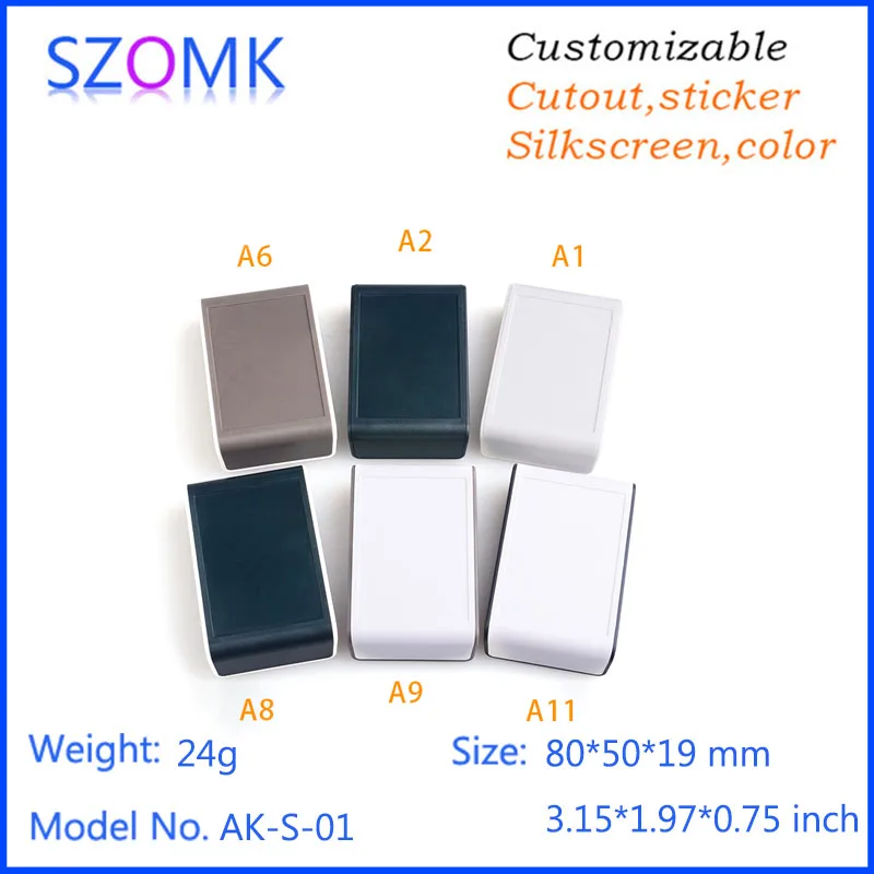 Бесплатная доставка szomk prettey electronics project box (5 шт.) 80*50*19 мм корпус для электроники