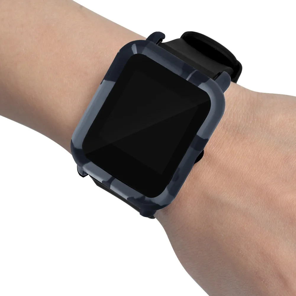 Модный Камуфляжный узор тонкая рамка ПК чехол Защитный для Huami Amazfit Bip Younth Watch