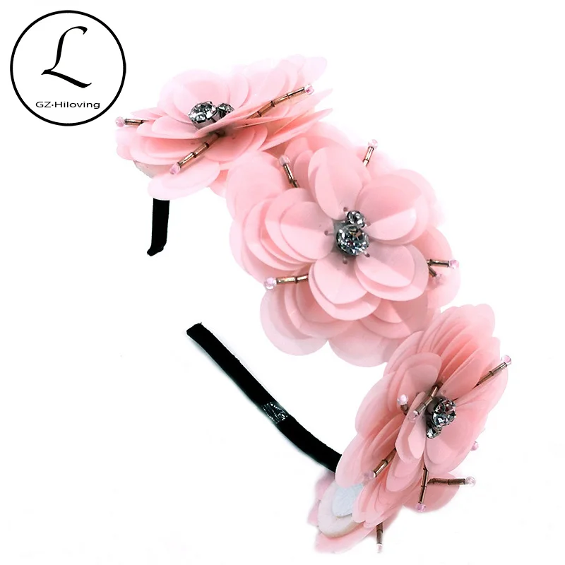 GZHilovingL New Baby Girls Summer Flower Hairbands Cute Kids Childs Handmade Party Headband Hair Accessories Photography | Детская