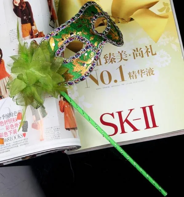 Венецианский маскарадный Музыкальный шар маска на палке костюм Марди Грас eyemask