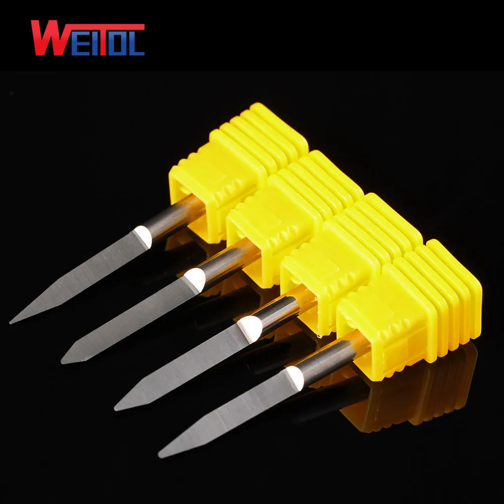 Weitol 3A 1 шт./лот 4 мм V образный Круглый карбидный Гравировальный Бит PCB фрезерный