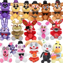 25 см FNAF Freddy Fazbear плюшевые игрушки пять ночей у Фредди Золотой медведь кошмар кекс Фокси шар мальчик клоун мягкие куклы