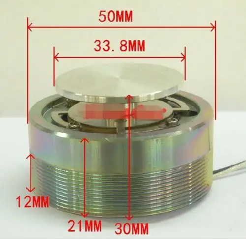 2 шт. 50 ММ Полный спектр Спикер Вибрации Резонанс бас 25 Вт 4 Ом | Электроника