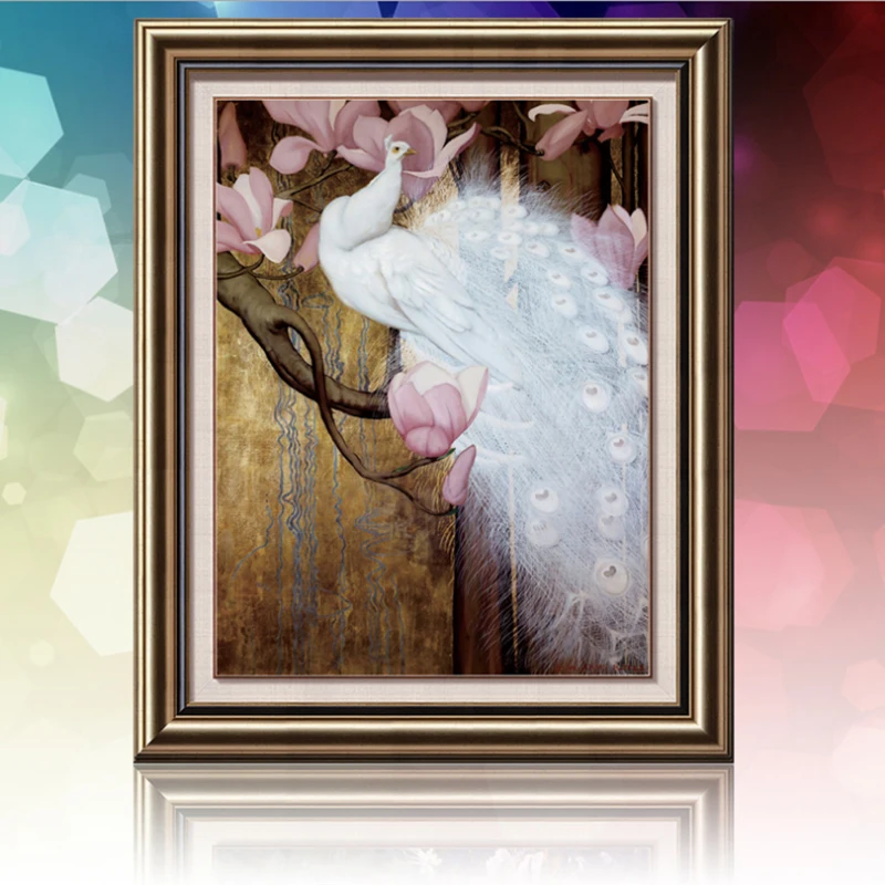 

SHANSHIYOUPIN Home Decoration 5D Diy Diamond Painting Cross Stitch Peacock Peony Diamond Embroidery Special Diamond Mosaic S8202