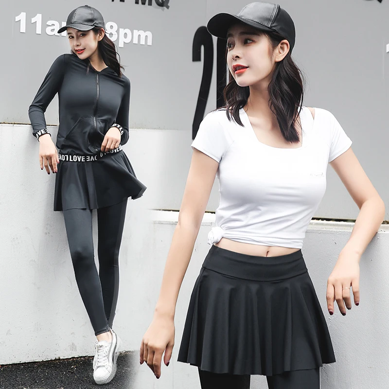 Набор для йоги женская спортивная одежда фитнеса куртки тренировок футболки