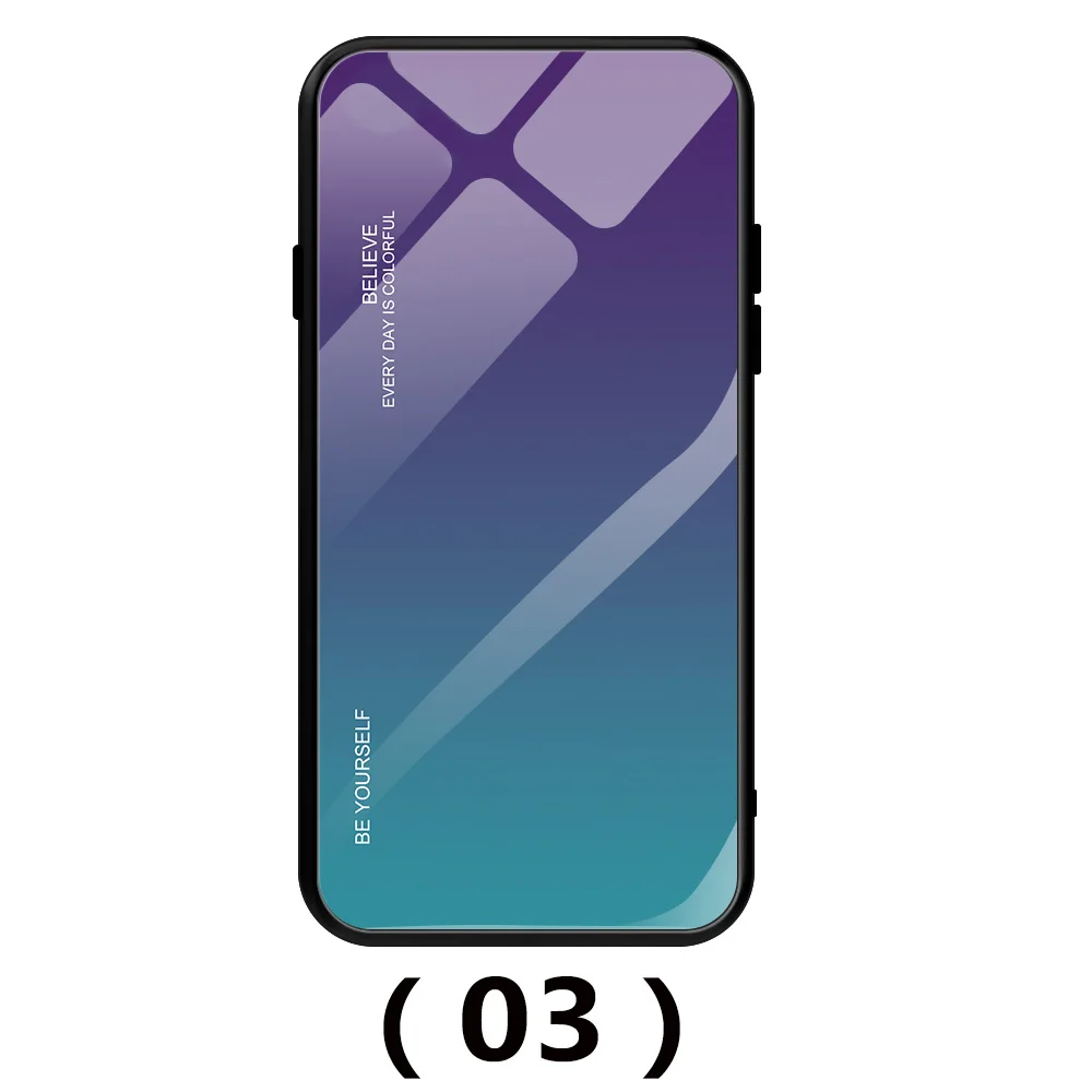 Градиент Авроры для huawei P20 Pro CLT L29 P20Pro закаленное Стекло задняя P 20 Pro CLT-L29 CLT-L09 Красочные роскошный чехол Shell - Цвет: 3