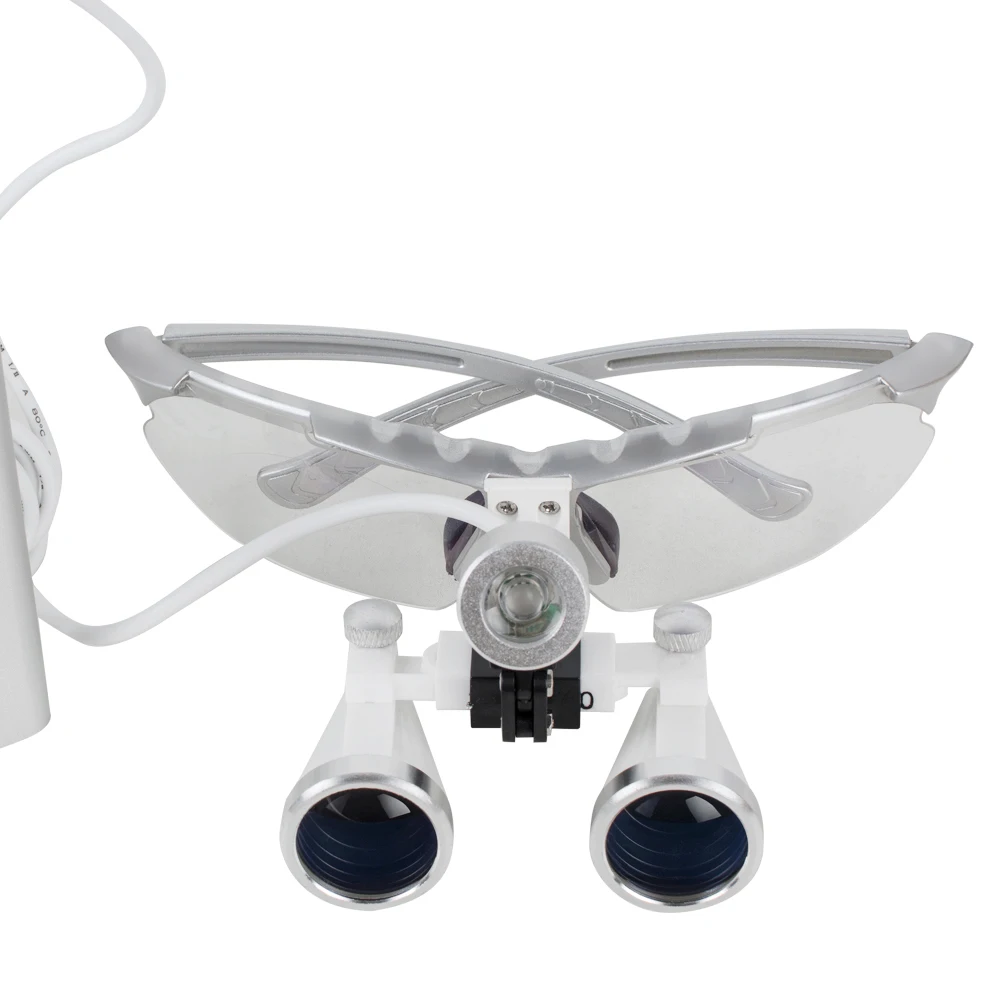 Серебряный 3 5x 420 мм лупы очки + светодиодный светильник|dental glasses|dental loupesloupes dental |
