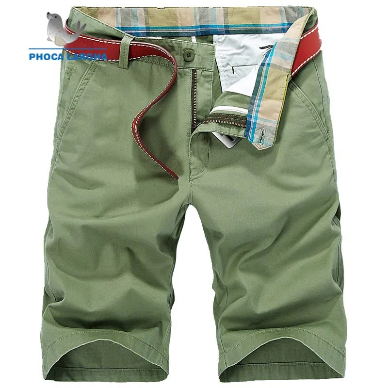 Летние мужские повседневные хлопковые дышащие шорты на молнии с принтом