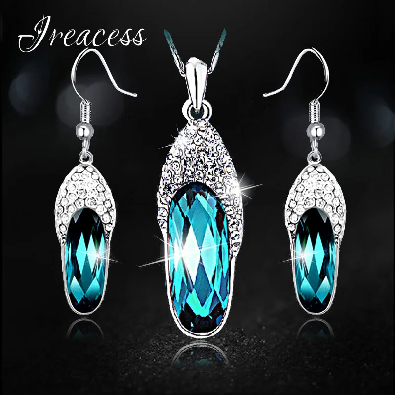 Новые серьги IREACESS 2018 длинная цепочка роскошные подвески с кристаллами AAA модные