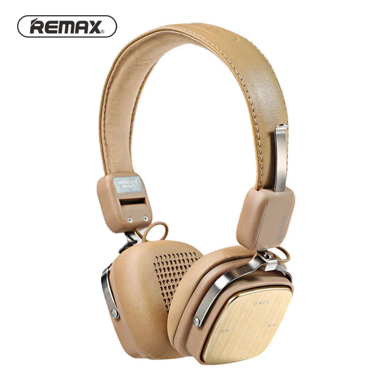 Remax Регулируемый из мягкой кожи AUX Bluetooth стерео гарнитура складная громкой связи