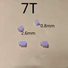 4 шт. 2,6 мм 0,8 мм 7T 7 зубьев, маленькие шестерни для мотора без сердечника RC mjx T38 T53 Avatar TY911 F103 YD718, запасные части для квадрокоптера