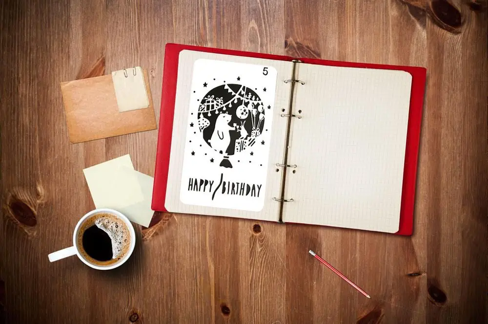 6 шт./компл. трафарет на день рождения Мультяшные сказочные инструменты для