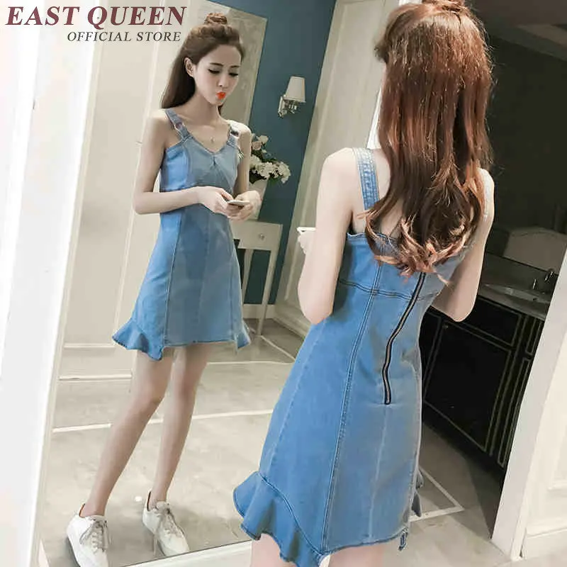 2018 джинсовое платье школьный облегающий женский джинсовый сарафан NN0329 H|denim