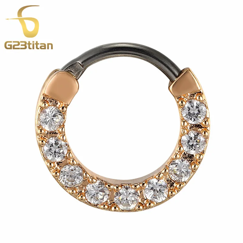 Nose Piercing Ring G23titan 16 г пирсинг носа кольцо индийская перегородка кликер носа кольца пирсинг тела ювелирные изделия обручи Спираль пирсинг для хрящевой части уха подарки - Окраска металла: Nose Piercing Ring