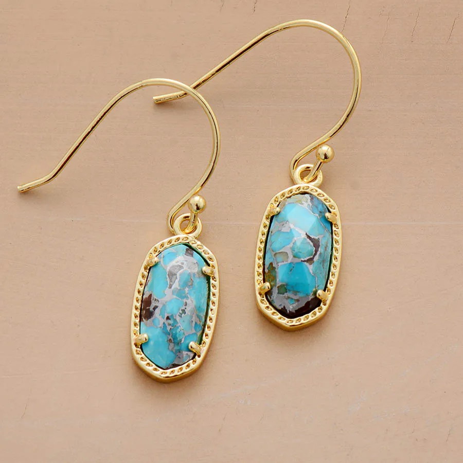 Женские серьги с камнями Lapis золотые капли свадебные подарки высокое качество