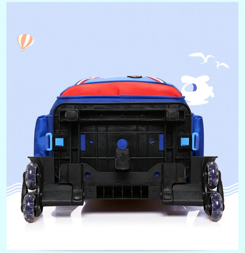 Съемный детей школьные сумки для мальчиков и девочек 3 колеса дети тележки