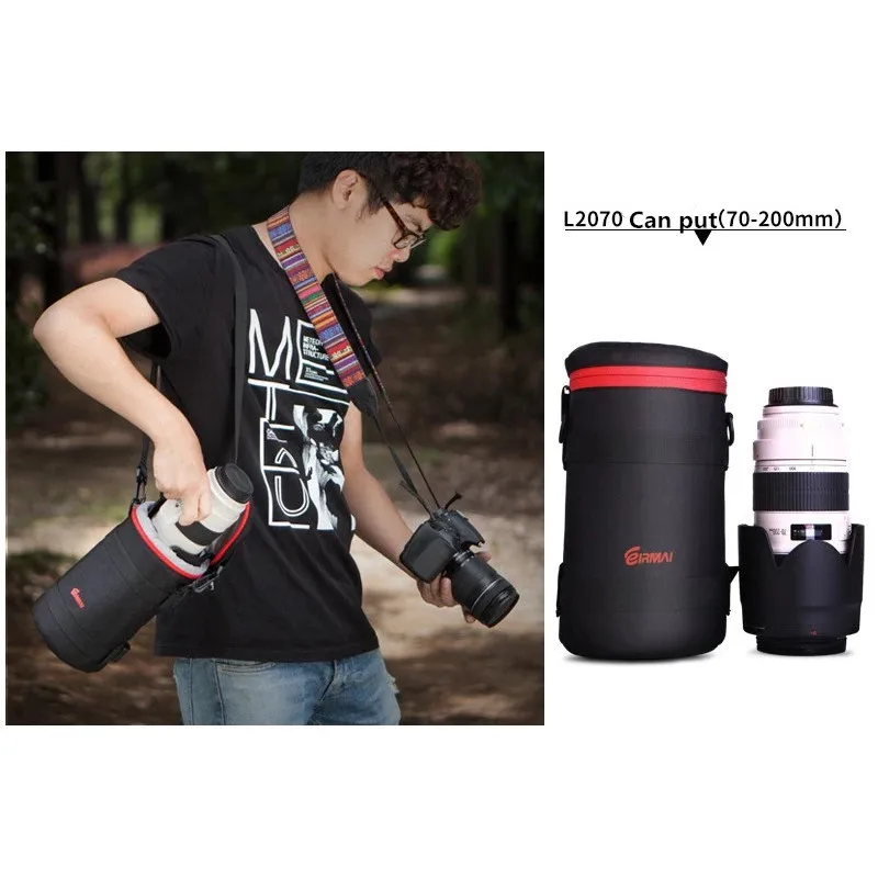 Нейлоновые функциональные сумки для объективов EIRMAI чехол DSLR камер объектива 70 200