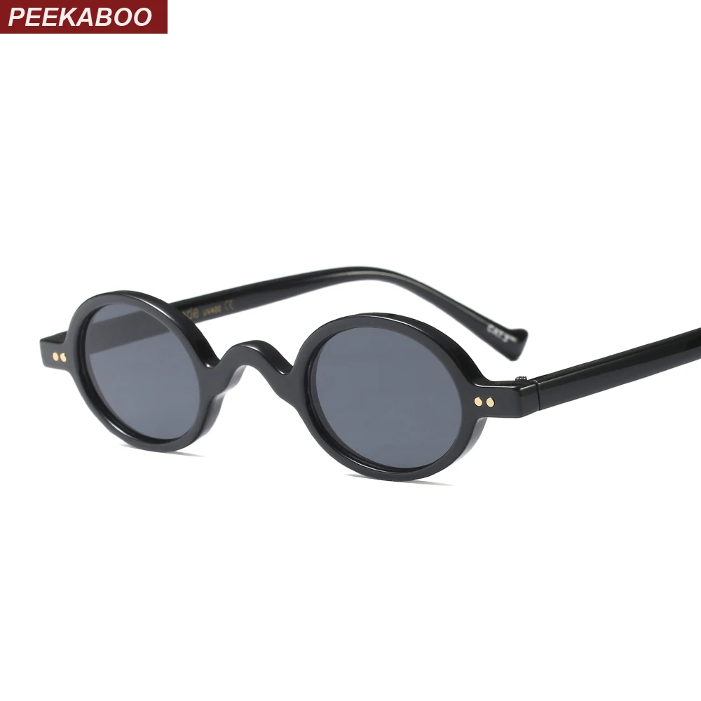 

Peekaboo tiny sunglasses women round black 2018 summer pink blue leopard small round sun glasses for men vintage uv400