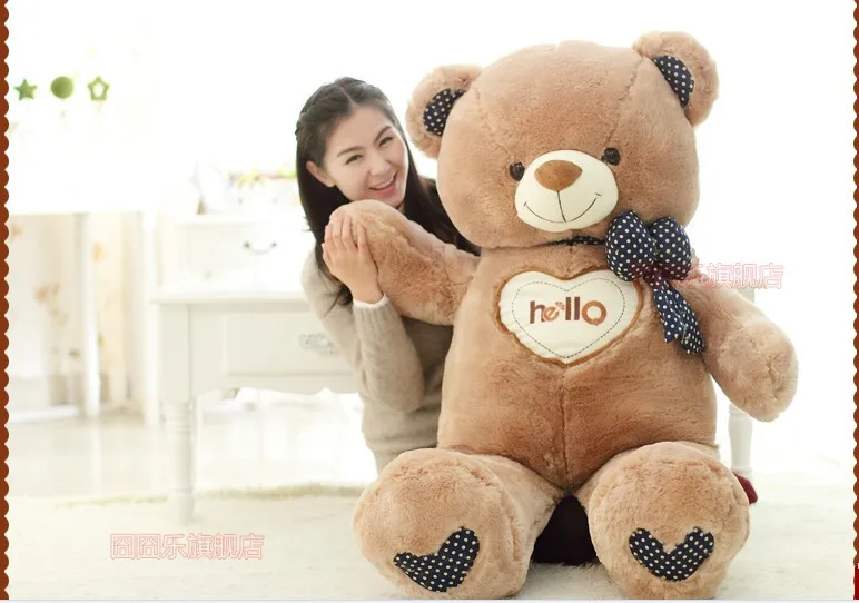 Прекрасный лук а так же кукла Мишка Тедди сердце Привет медведь плюшевая игрушка