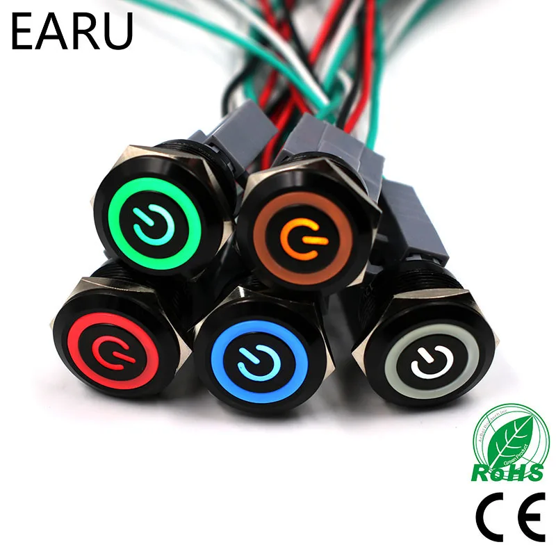 22 мм алюминиевая черная металлическая подсветка для двигателя автомобиля ПК Power