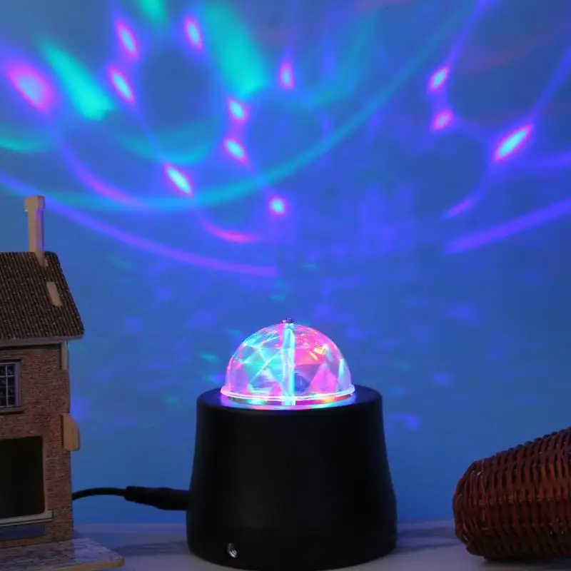 Автомобильный развлекательный мини магический хрустальный шар RGB вращающиеся