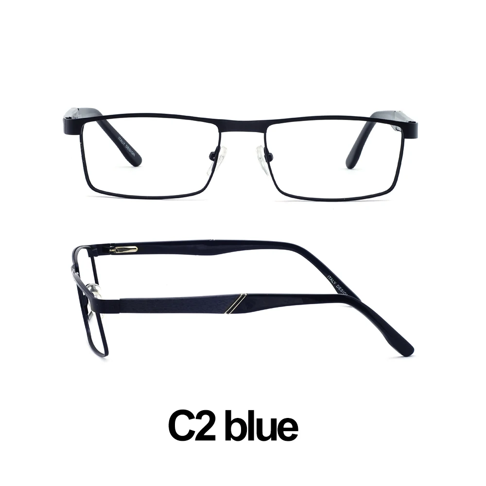 C2 blue Анти-синий луч компьютерные очки мужские черные фотохромные прозрачные очки близорукость прогрессивные металлические оправы для очков Маре AZZURO OC3025 - Цвет оправы: C2 blue
