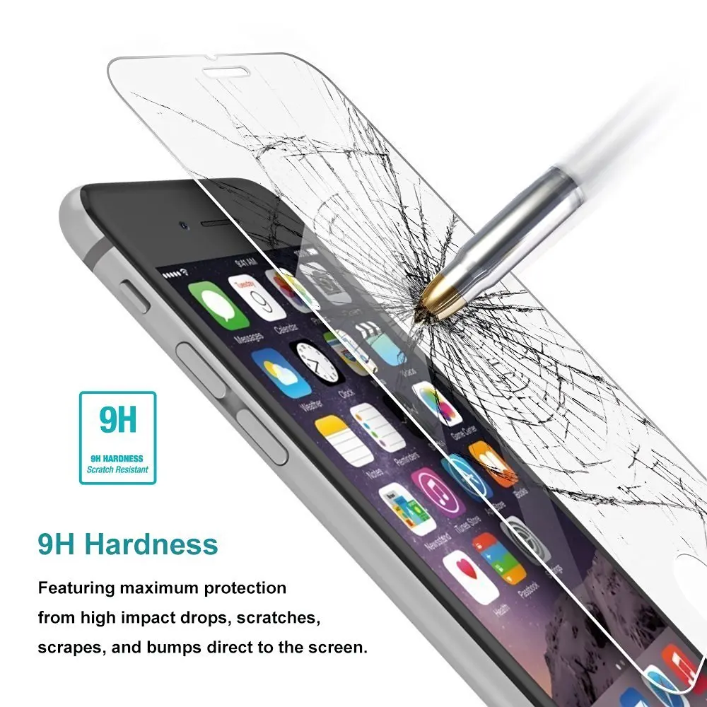 10 шт./лот закаленное стекло для iPhone 6 Plus и 6S ультратонкая Противоударная пленка