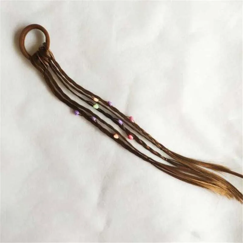 Lovely Heart Wig Ring Elastic Hair Bands Rope Girls Ponytail Holder Rubber Scrunchies Headwear Accessories | Аксессуары для одежды