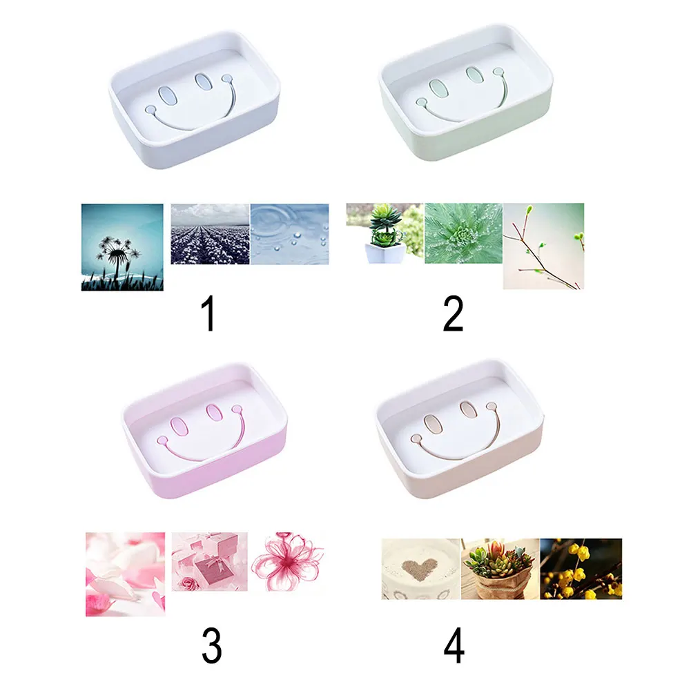 Двойной слои Улыбающееся Мыло для лица блюдо Box Дело мыло держатель мыть душ