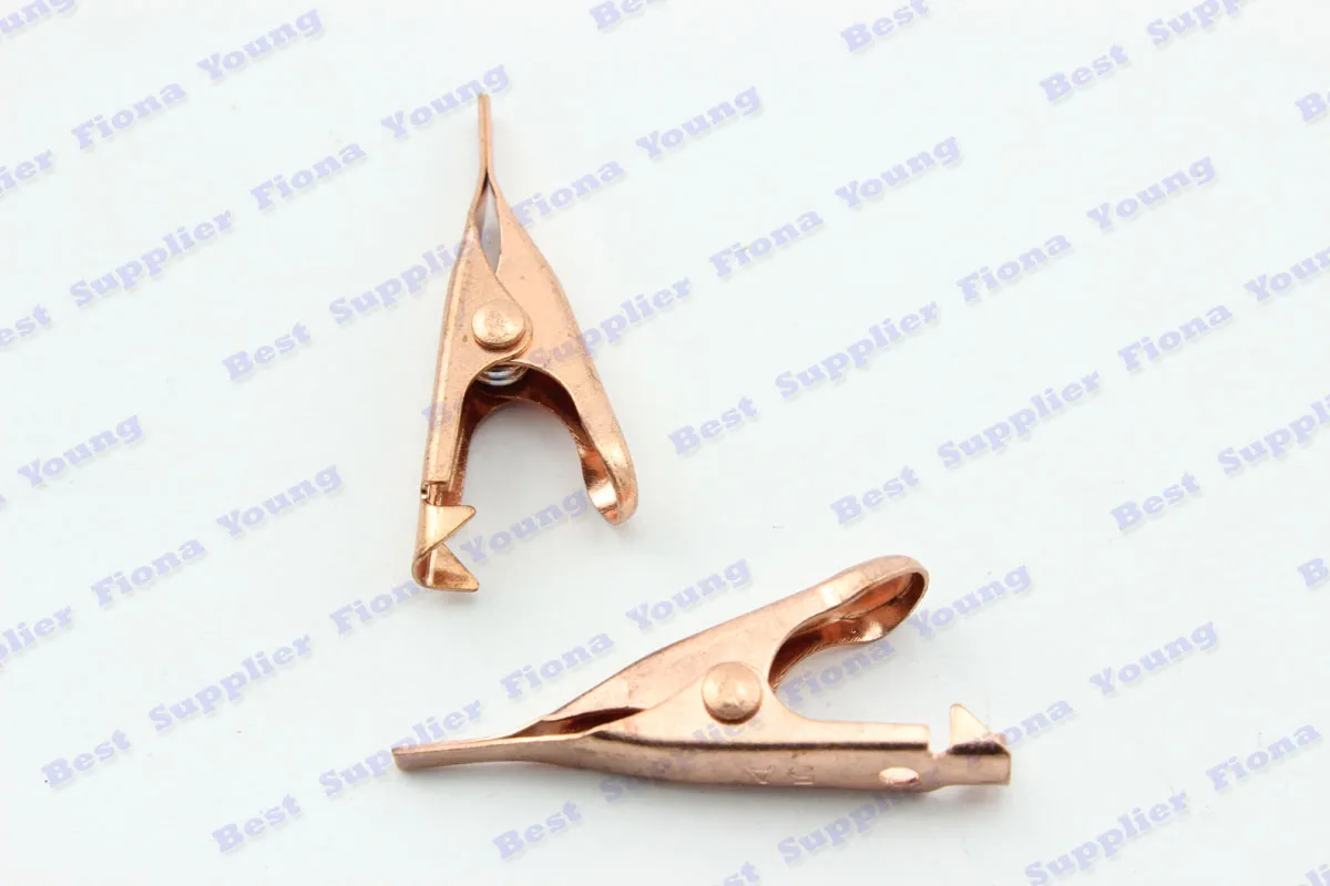 50 pcslot Rufous Flat Alligator Copper Clip Test Clamp Testing Probe Electrical Parts The Wiring Calipers Free Shipping | Строительство