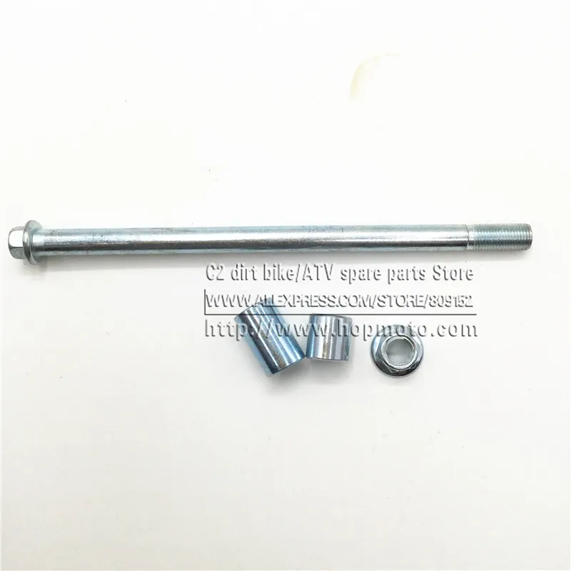 Dirt Pit Bike Wheel Axle M12 * 230 мм для барабанов тормозных дисков втулок болты 10 дюймов 12