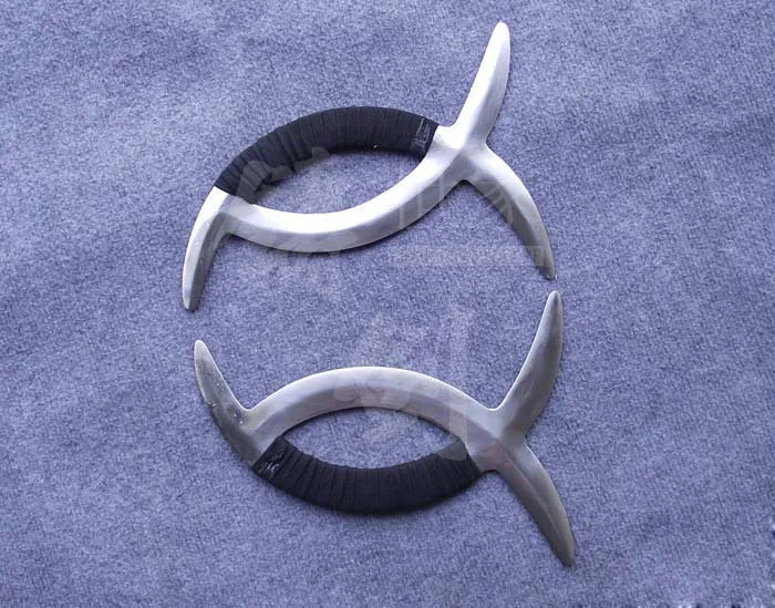 S0410 кунг фу Боевые искусства руки топор двойной полумесяц нож 11 дюймов|knives knife|knife