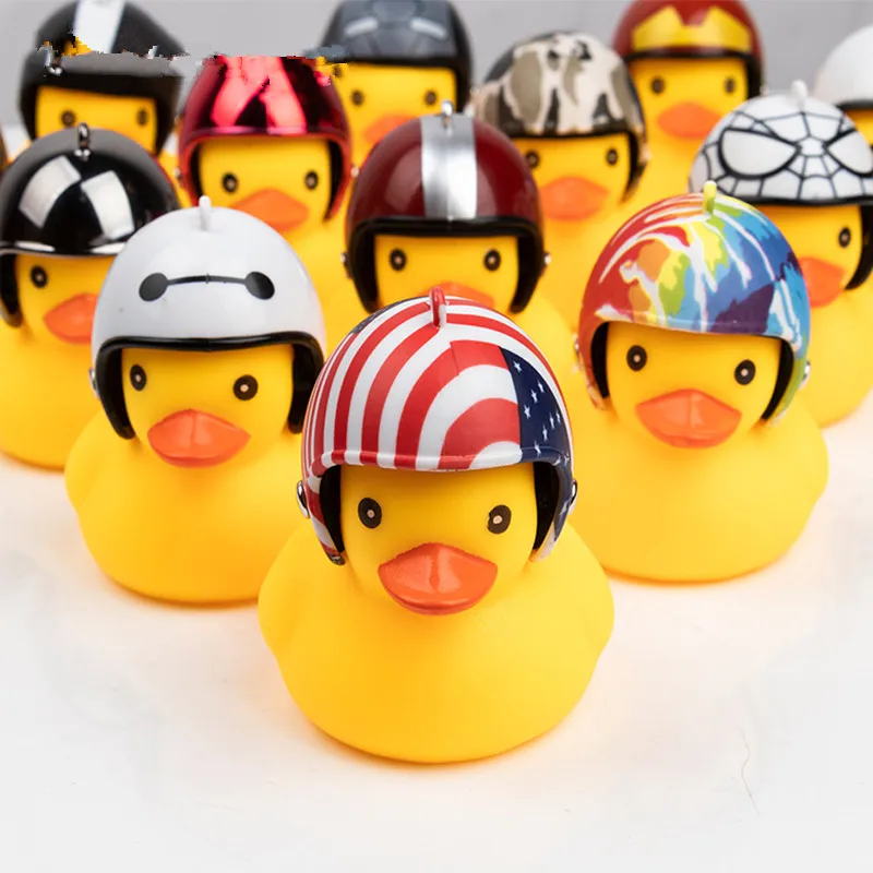 Желтая мультяшная утка шлем велосипедный Головной фонарь велосипедная игрушка