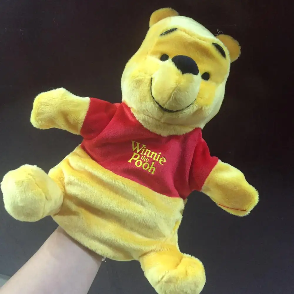 bear 1 шт., оригинальная ручная кукла Микки Маус, Дональд Дак, Минни Маус, тигровый тигр, плюшевые кукольные игрушки, подарки для новорожденного, мягкие игрушки - Цвет: bear
