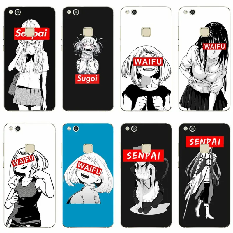 Чехол с рисунком Sugoi Senpai Anime Waifu для Huawei P8 P9 P10 P20 Plus Lite Mate 9 10 Pro чехол Honor V9|Бамперы| |