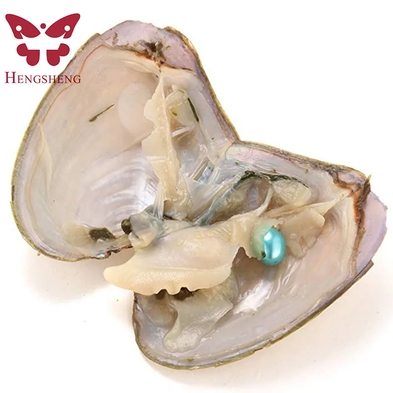 HENGSHENG 10 шт. Пресноводный Культивированный жемчужницы с 7-8 мм овальной формы жемчуг внутри Любовь Желание как подарки на день рождения